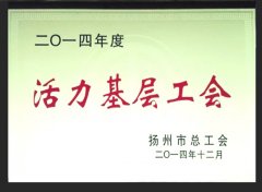 公司工会荣获“活力基层工会”荣誉称号